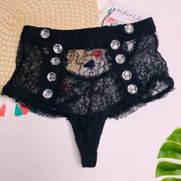 For Love And Lemons Stardust Lace High Waist Panty - Picture 2 of 7